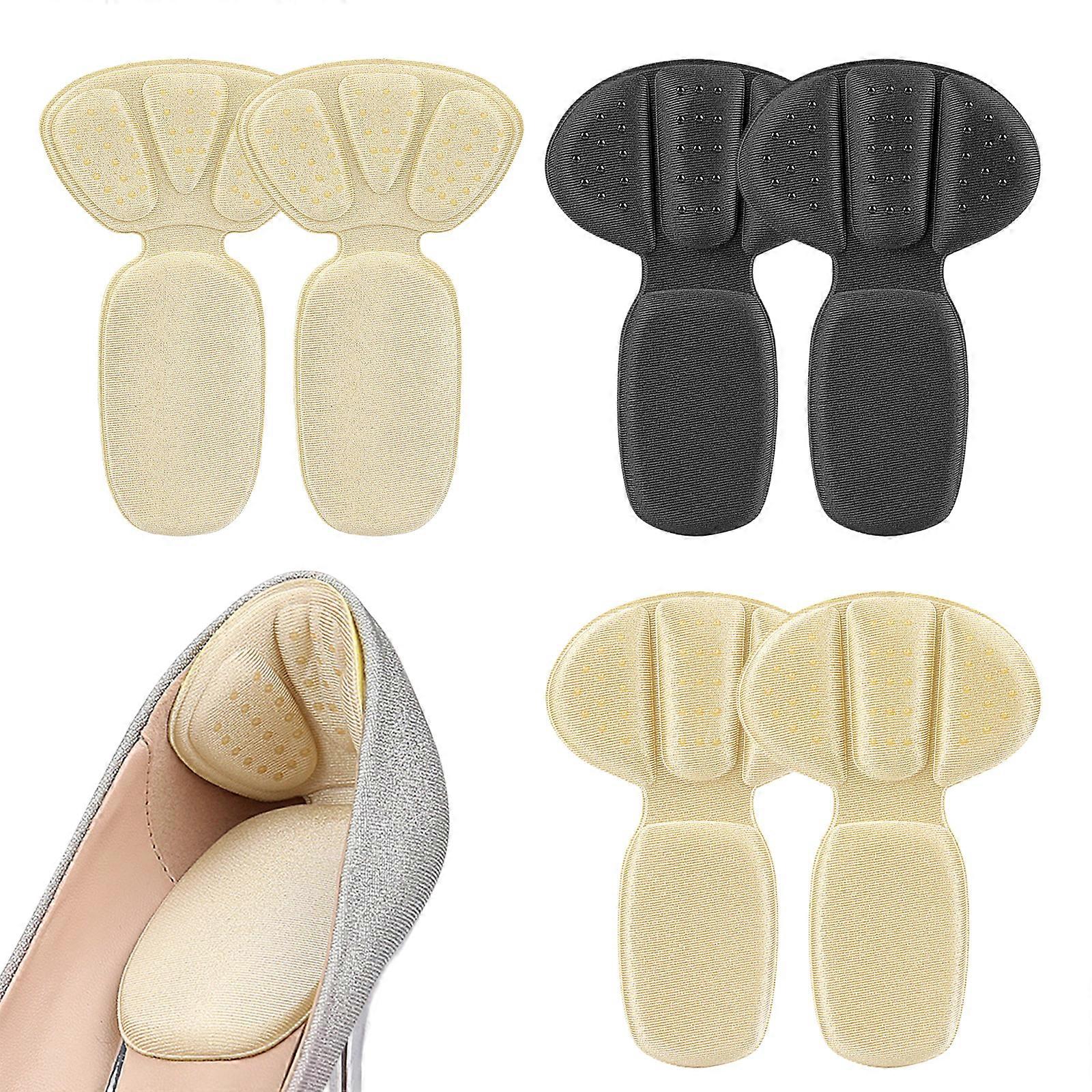 3 Pairs Adhesive Heel Liners Protectors for High Heel Cushioning Shock Absorption Size Adjustable Nonslip Foot Pads Multicolor