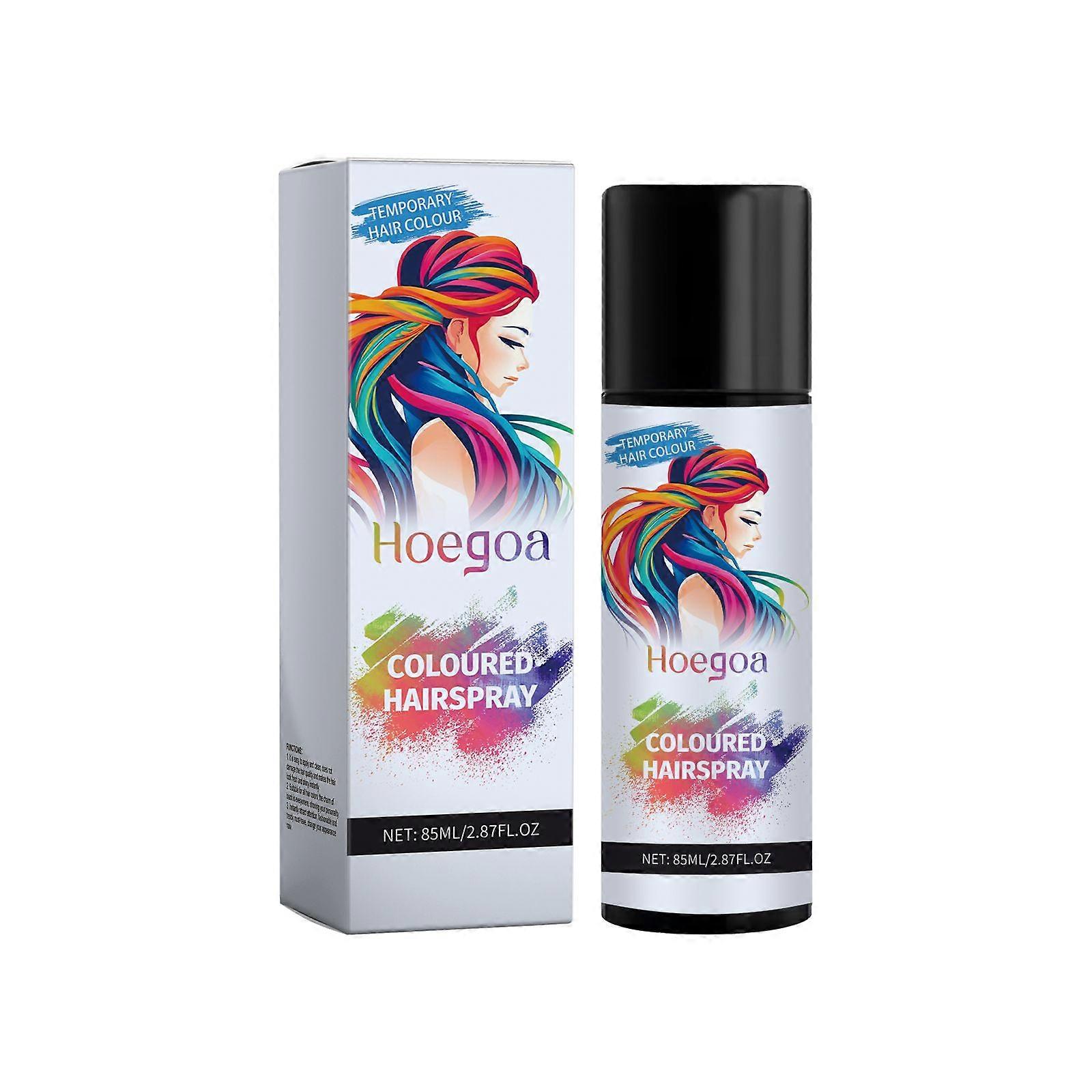 Hoegoa Temporary Black Hair Spray Is An Easy-To-Color, Gentle And Easy-To-Use Black Dye Spray For The Scalp