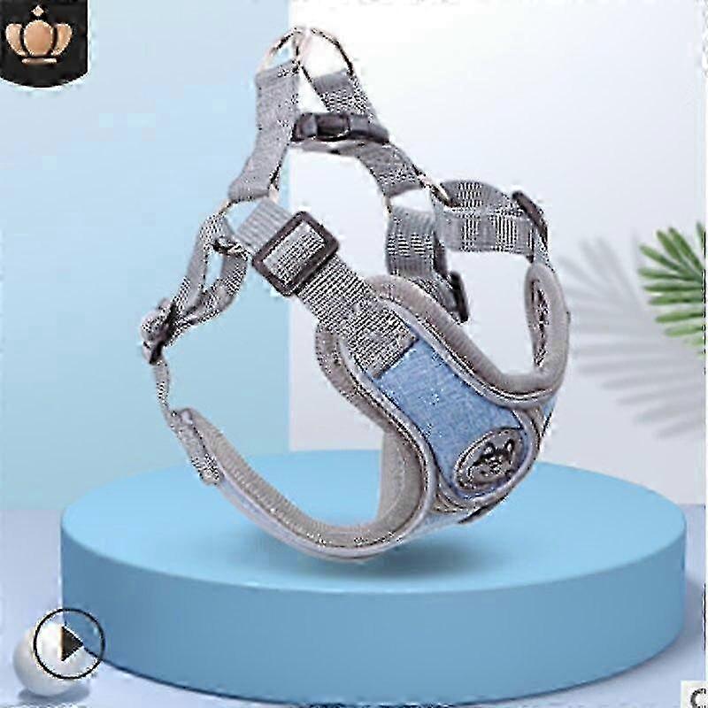 Breathable Dog Harness with Reflective Oxford Fabric for Small to Medium Dogs - Adjustable Size Vest with Leash Attachment