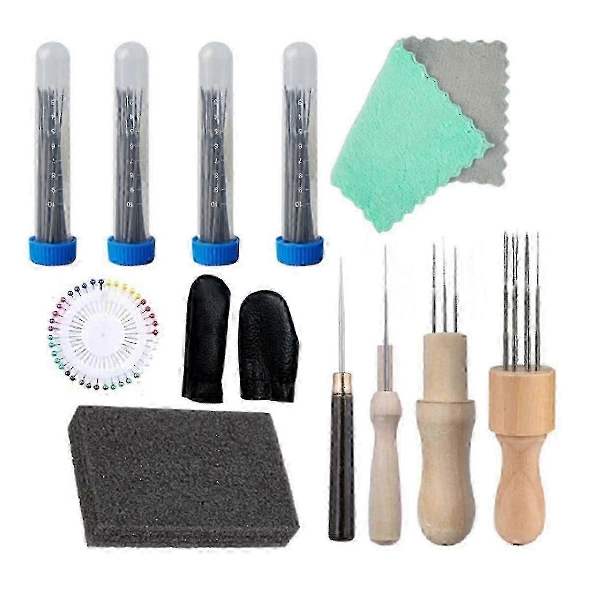 128 PCS Comprehensive Needle Felting Kit with 4 Sizes of Felting Needles - Professional Tool Kit for Wool Felting Enthusiasts