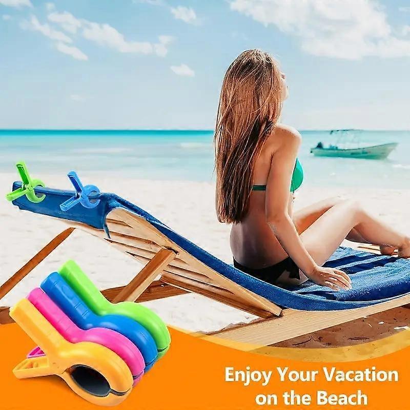 Σετ 8 τεμαχίων για μεγάλα κλιπ αναπηρικού αμαξιδίου για πισίνα παραλίας, αντιανεμικοί σφιγκτήρες, διαθέσιμο σε 4 φωτεινά χρώματα, ιδανικό για χρήση σε εξωτερικούς χώρους