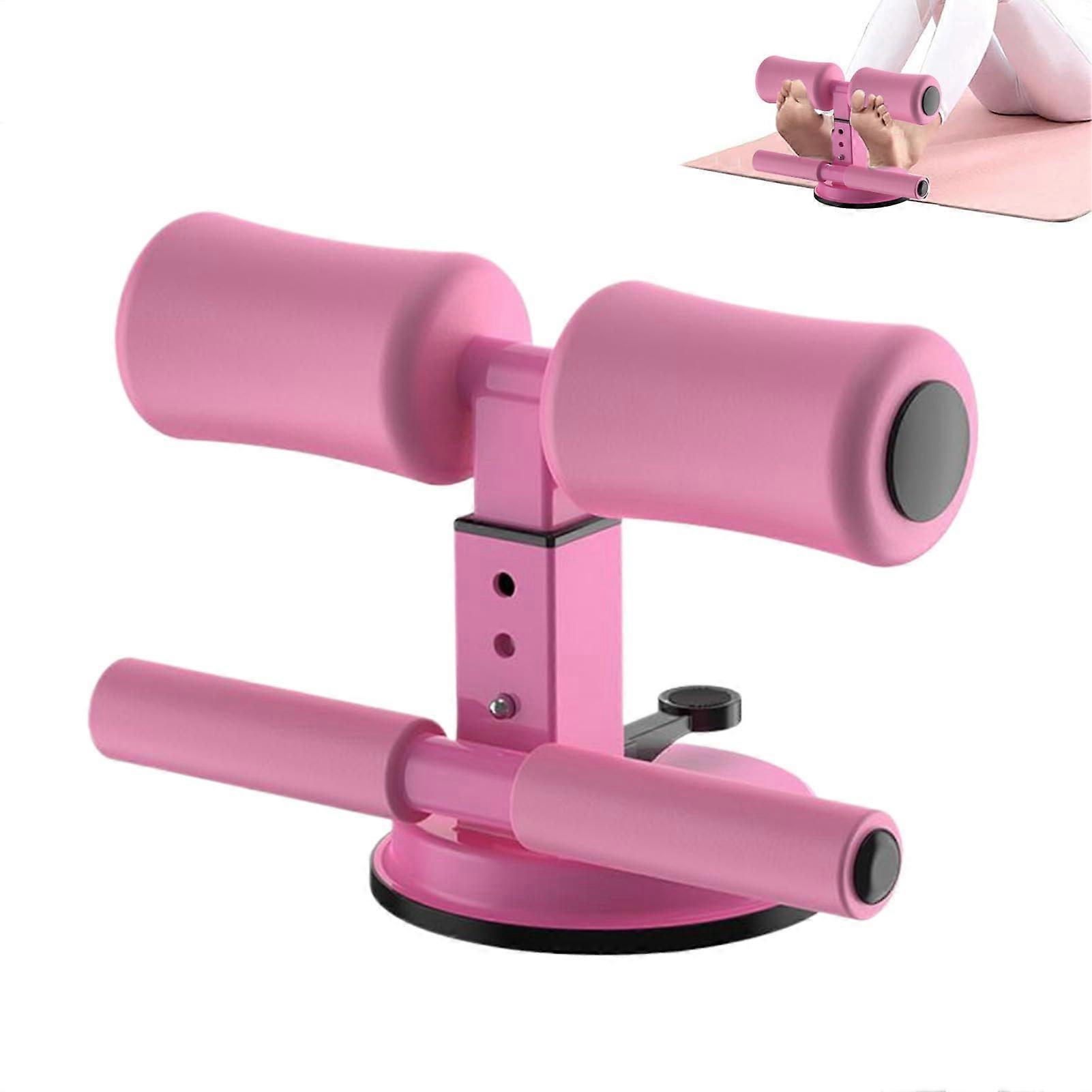 Sit Up Assist Adjustable Sit Up Exercise Assistance Device Portable Abdominal Workout Tool For Men Women Pink