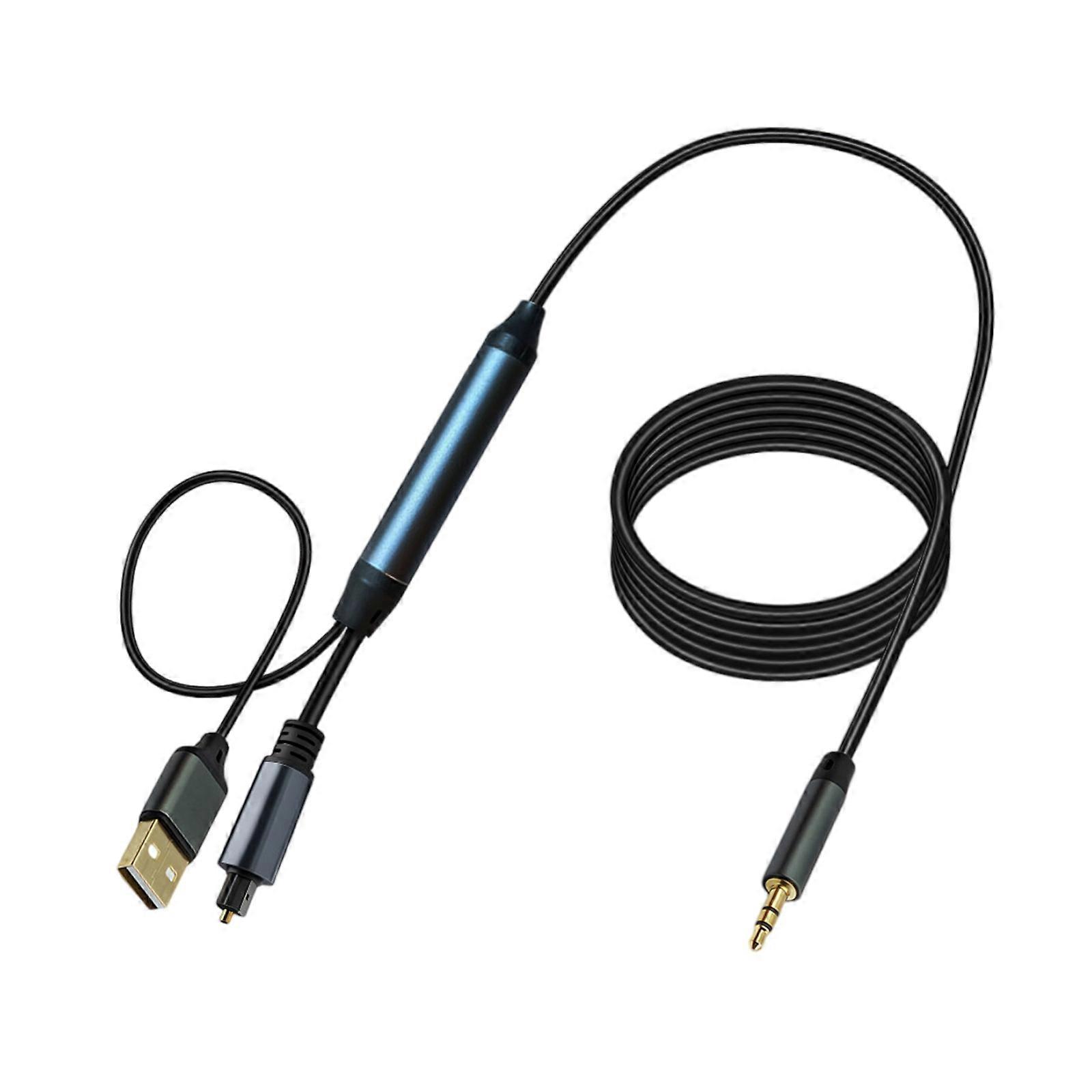 USB To Optical Sound Adapter 3.5mm To Optical Sound Adapter USB To SPDIF Digital Converter for Computer Connection Multicolor