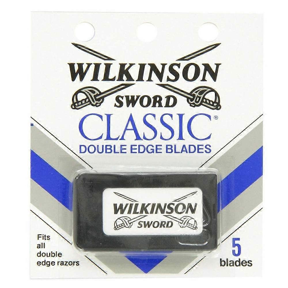 ウィルキンソン ソード クラシック ダブル エッジ カミソリ ブレード、5 個