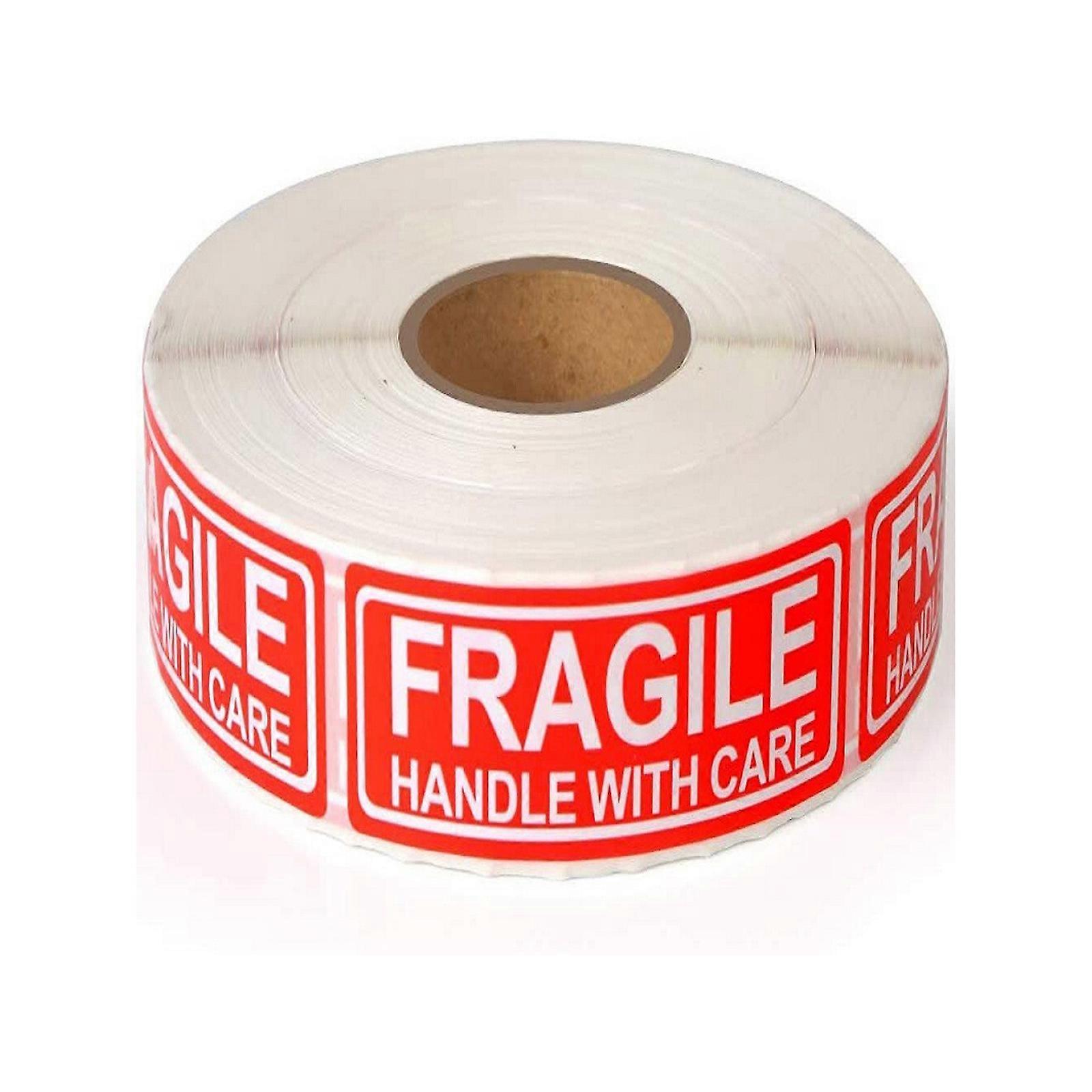 120Pieces Fragile Sticker 3x1Inch Adhesive Warning Label Sticker Fragile Warning Label for Boxes Logistics Packaging Multicolor