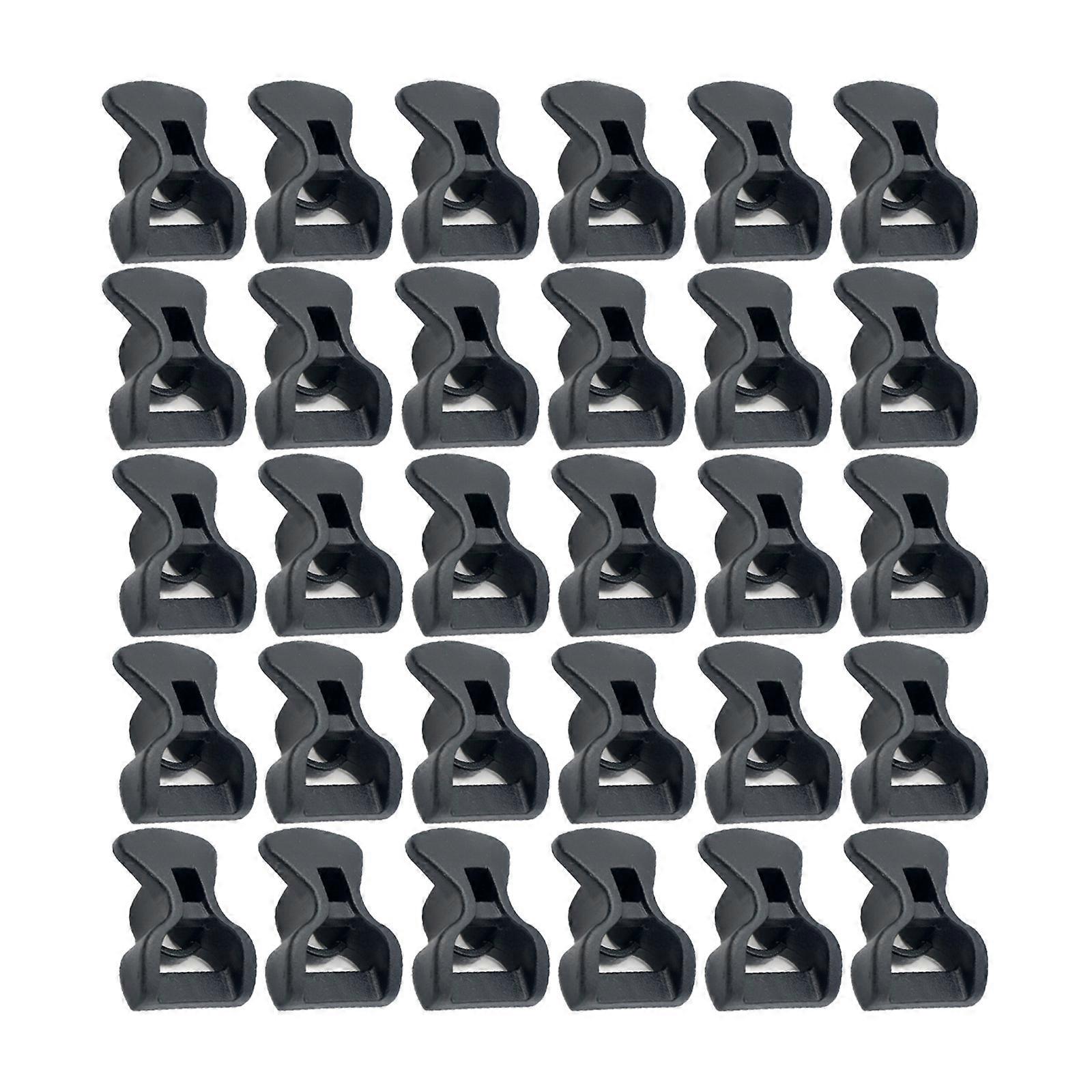 30pcs Reliability Tent Line Adjuster with Secure Grip Stable Wind Resistant Cord Fastener for Camping Accessories Multicolor