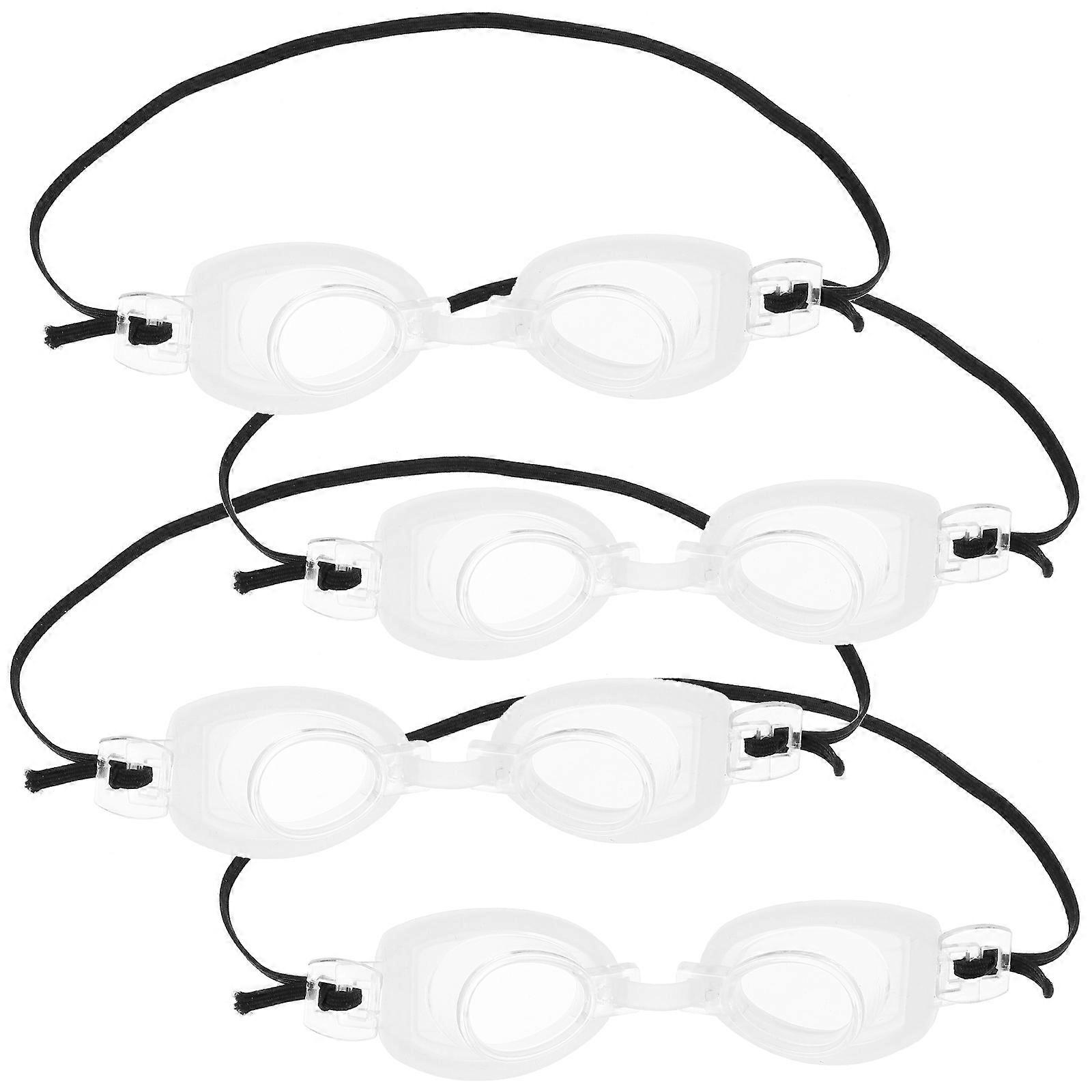 White Swimming Goggles Doll Glasses for Decor 4Pcs Set