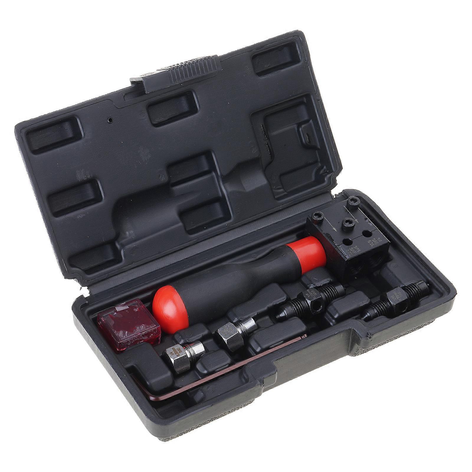 Manual Copper Pipe Reamer 3/16 1/4inch Flaring Tool Copper Brake Line Flaring Tool Double Ended Punch with Plastic Box Multicolor