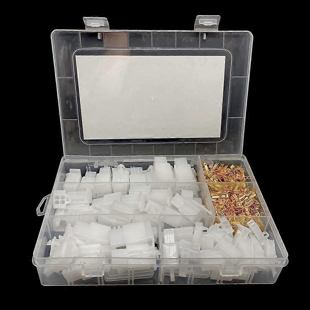 Automotive Connector Kit 380PCS Terminal Blocks with Plastic Parts for Vehicle Wiring and Organized Case
