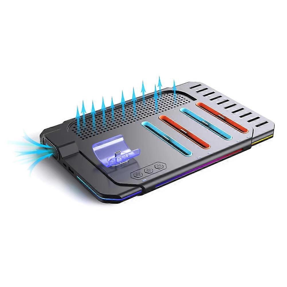 For Switch 2 Cooling & Charging Stand with Fan 10 Game Card Slots Light Effects Multi-Functional Gaming Accessory