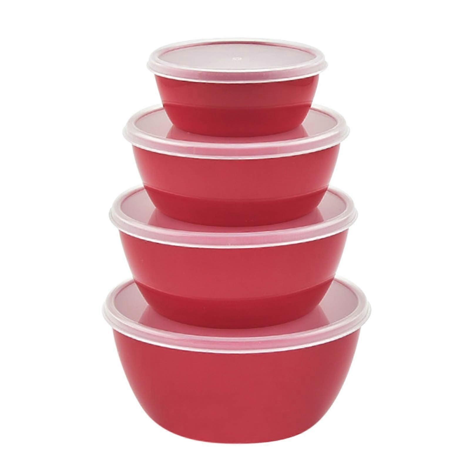 4-Piece Salad-to-Go Containers with Leak-Proof Cups & Lids, Reusable BPA-Free Bowls for Salad, Pasta, Cereal (Classic)