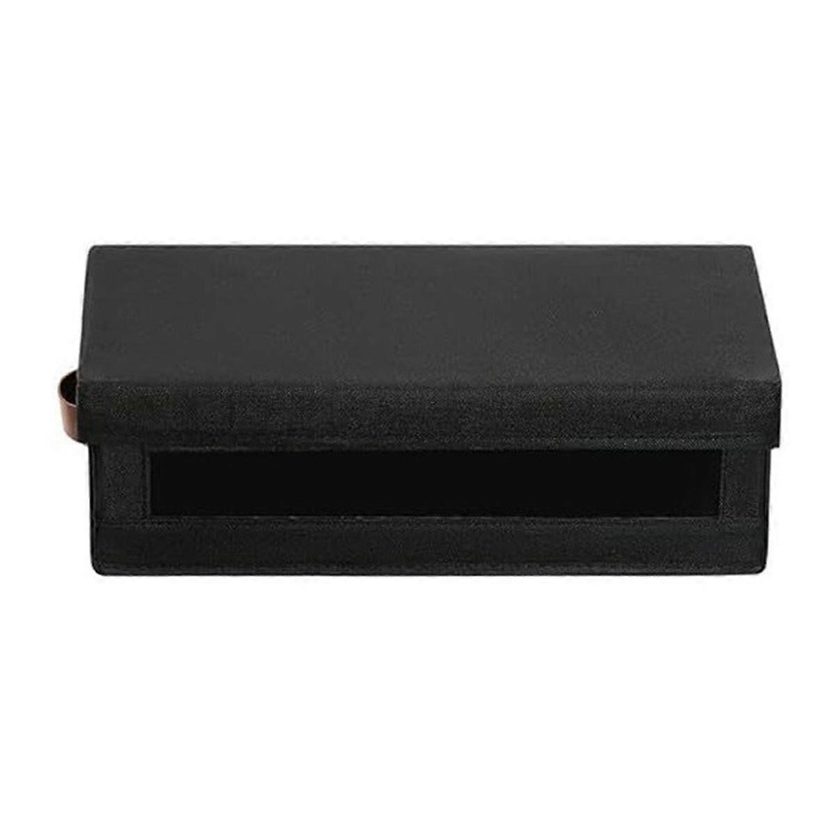 CD Storage Box with Visible Window, Stackable CD Case Holder with Dustproof Lid and Handles