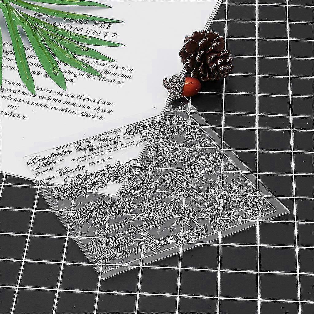 PVC Transparent Stamp Seal Fancy Font Cute Patterns DIY Scrapbook Photo Album Ca