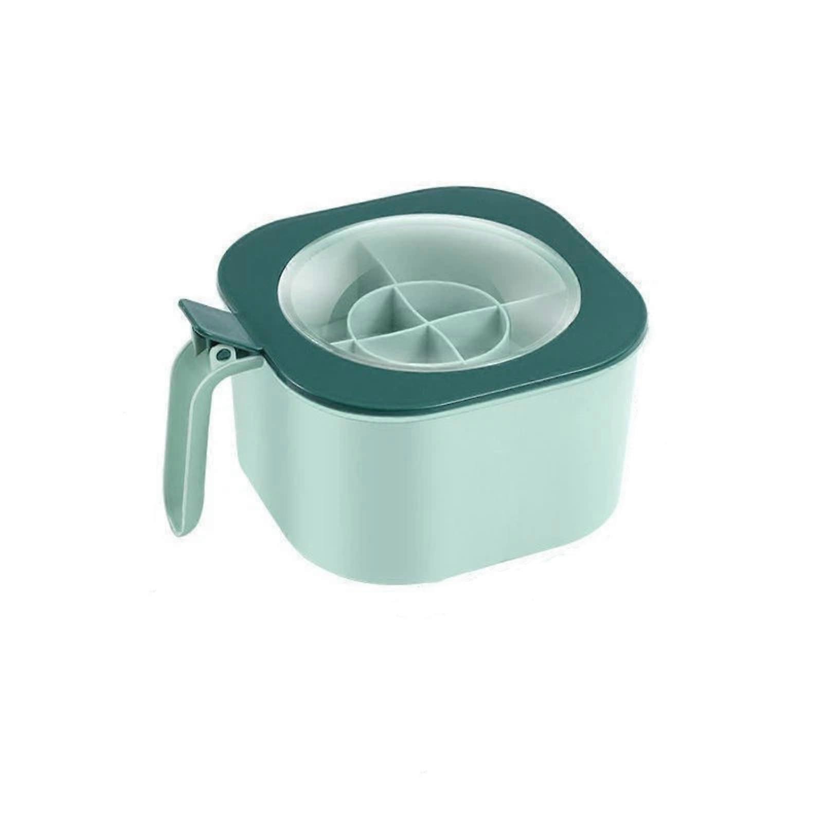 Spice Storage Container with FourGrid Design, Dustproof and Moistureproof Kitchen Seasoning Box