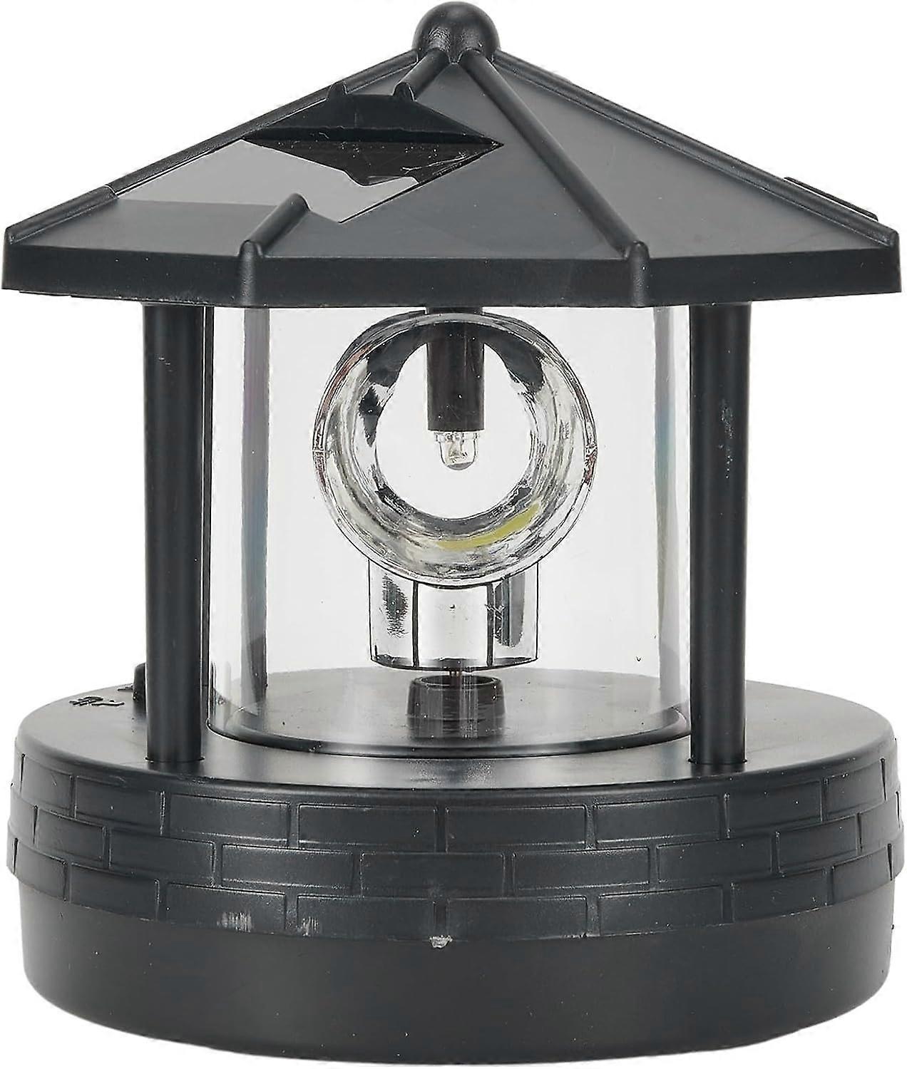 Solar Garden Lighthouse with 360° Rotating Beacon, EcoFriendly Solar Yard and Patio Decoration