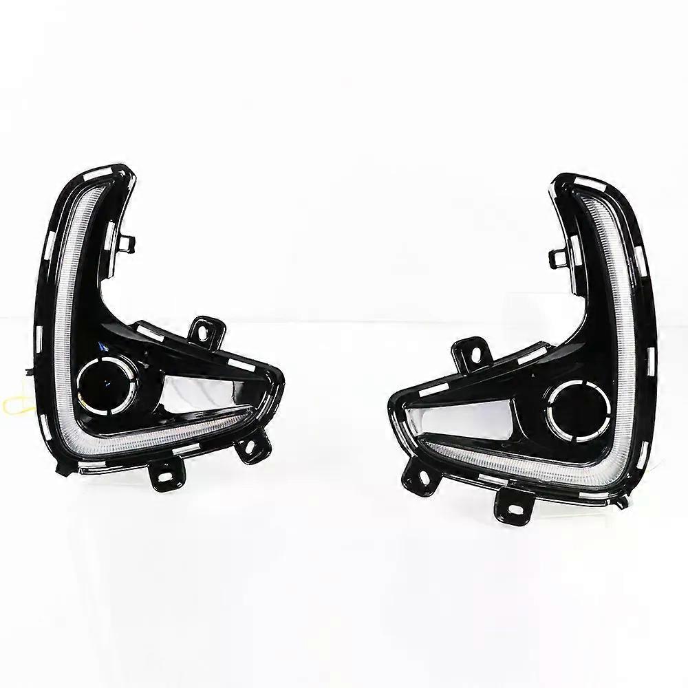 2PCS LED Daytime Running Light For Toyota Yaris Vios 2020 2022 2022 Dynamic Turn Yellow Signal Relay Car DRL Day Light