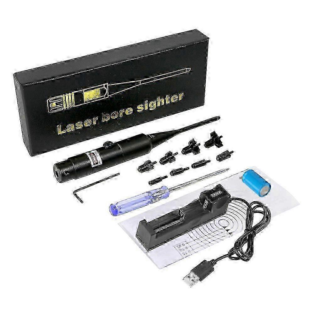 Laser Bore Sight Kit .177 .22 Caliber To 12ga Universal Boresighter With Battery Included For Precise Alignment