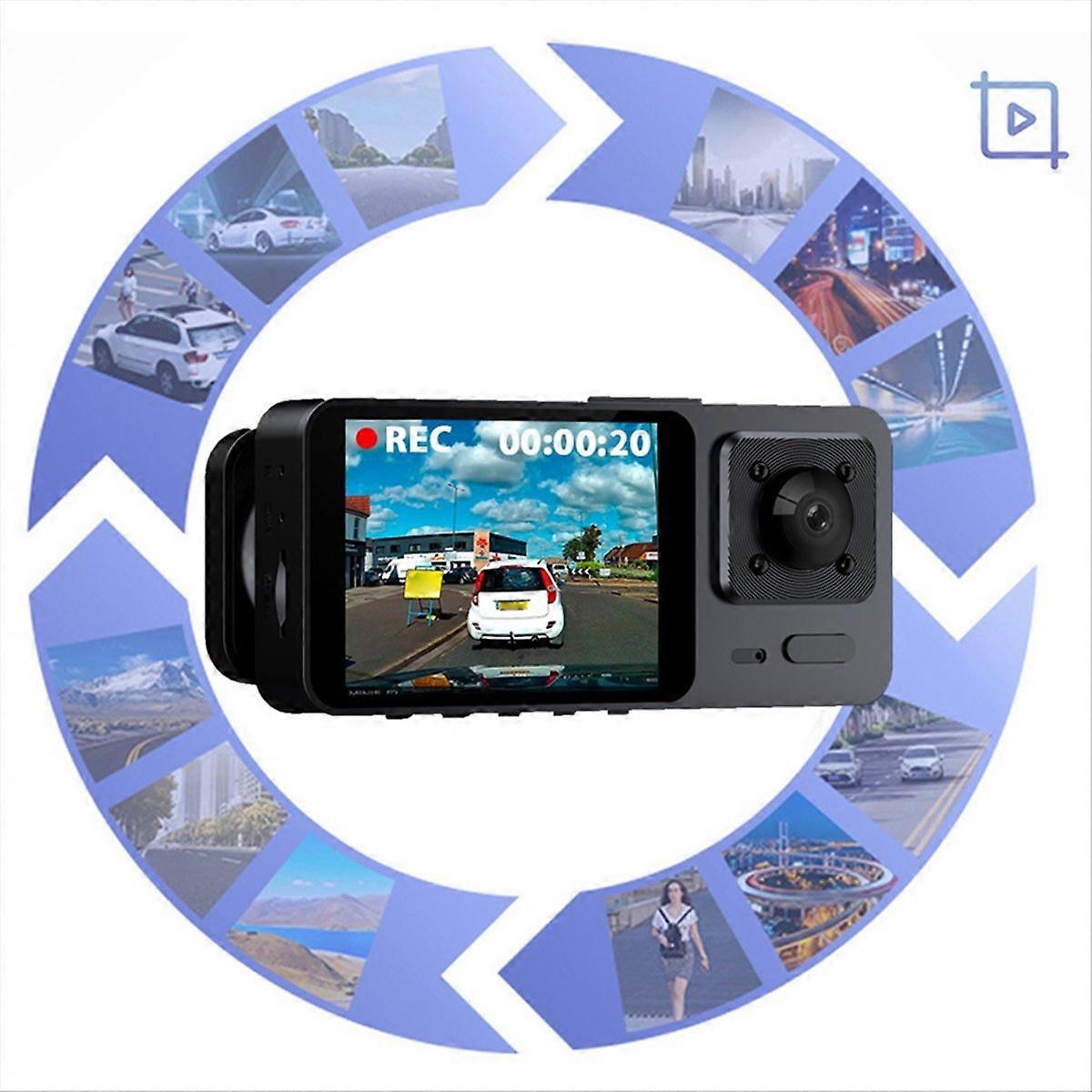 Dash Cam Frontal e Interna WIFI 1080P com Cartão de Memória 32G de 2 Polegadas