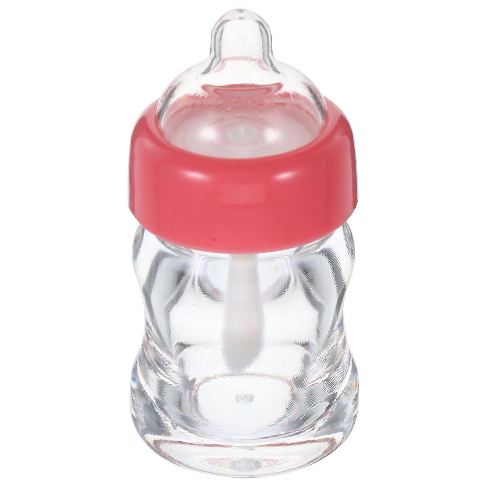 Pink Empty Lip Gloss Tubes Baby Bottle Shape for Storage Use 15Pcs