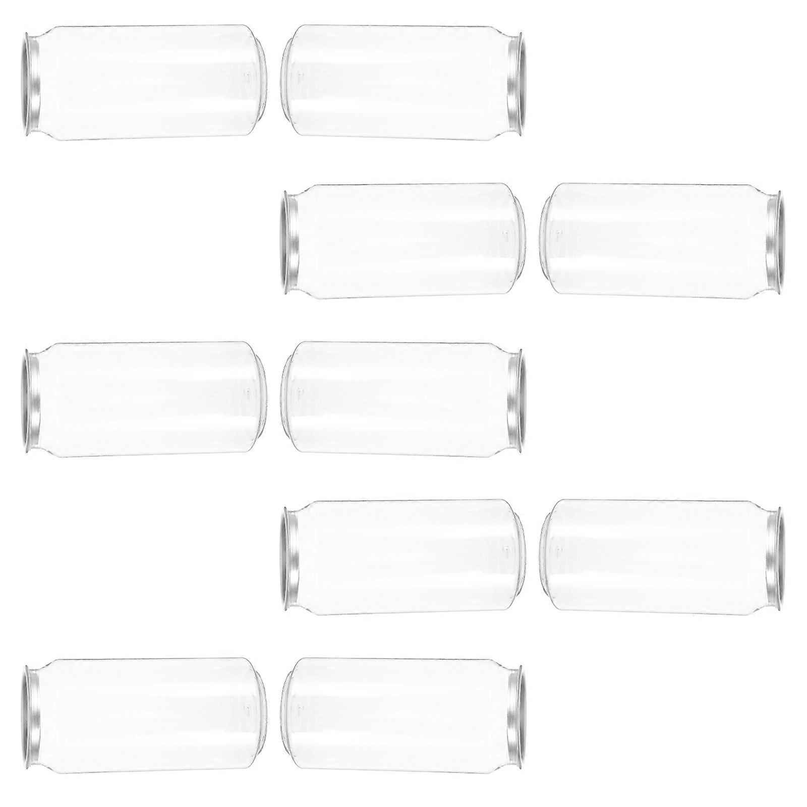 Transparent Easy Pull Can Juice Bottles for Storage 10Pcs Leakproof Beverage Containers
