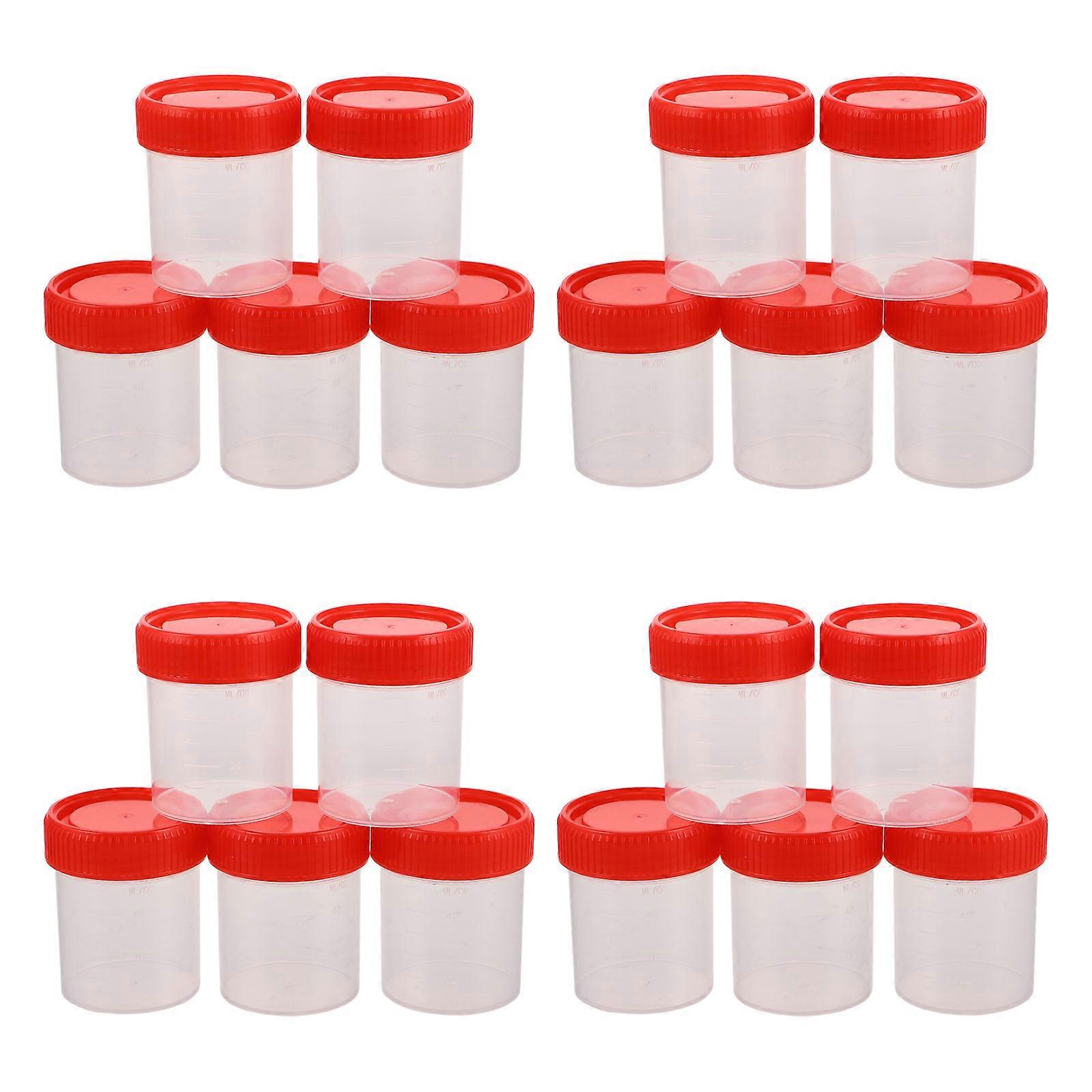 Urine Medical Sample Cups for Collection 20Pcs Plastic Testing Cups