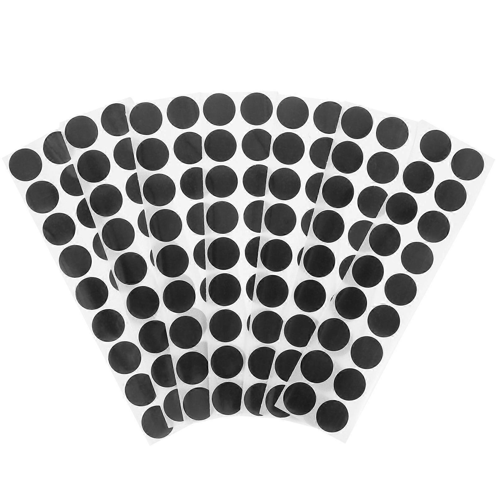 Professional Target Stickers Black Paper Round Decals for Decor 50 Sheets Set