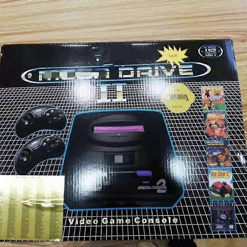 Exquisite 16-Bit Sega MD Zweite Generation mit integriertem Spiel 368 in 1 Dual-Handle TV-Spielkonsole Rot-Weiß-Maschine-JJ