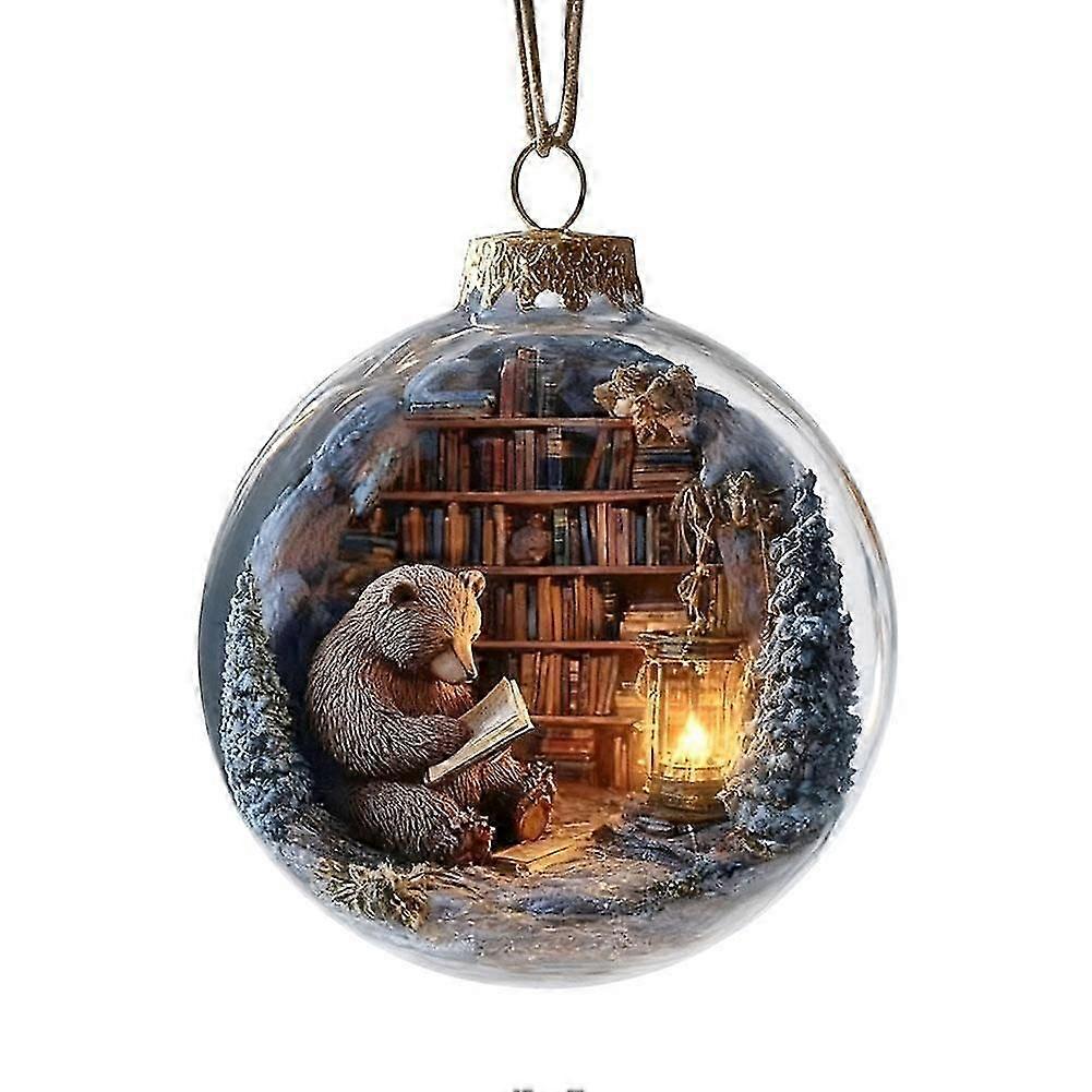 Joulukuusen koristepallot Kirjakaupan eläinsarja, syksyn ja talven sisustus