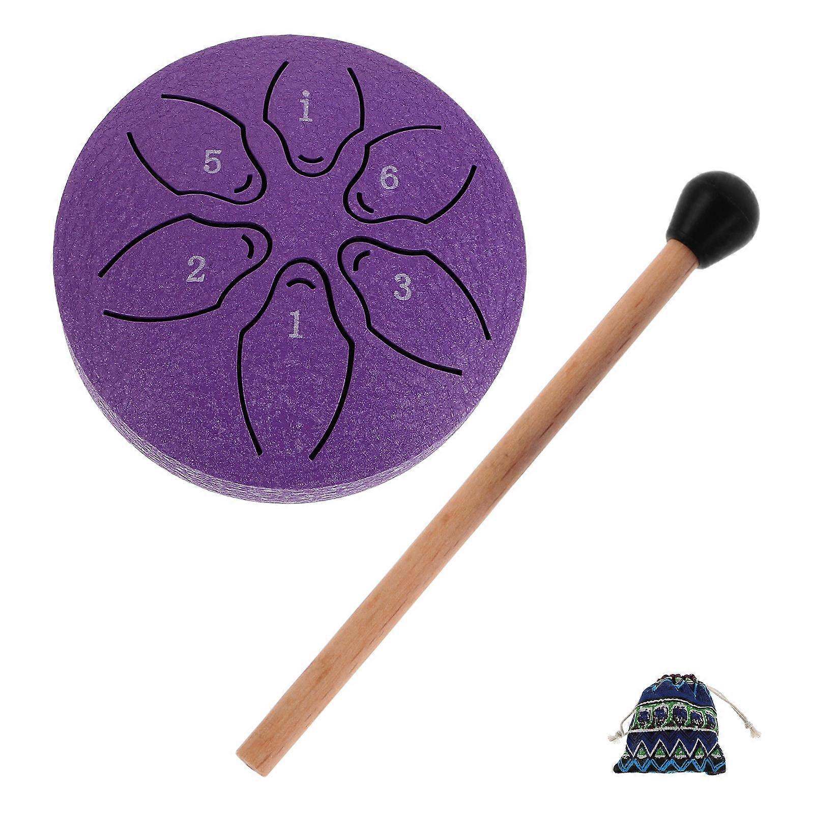 Steel Tongue Drum Mini Handpan Drum for Music Use 1Set Portable Percussion Instrument