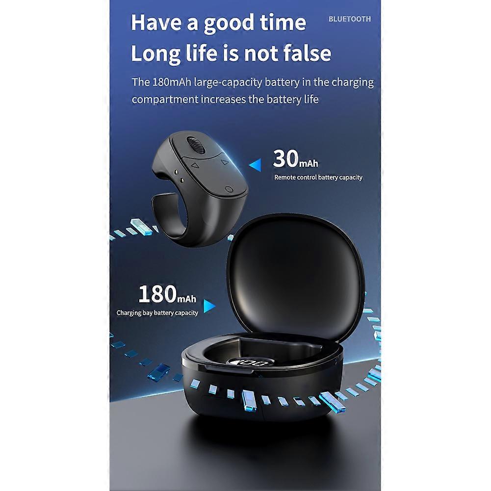 Roller Smart Fingertip Ring Remote Control Mouse Wireless Bluetooth Mobile Selfie Video Mice Automatic Turner Browsing B