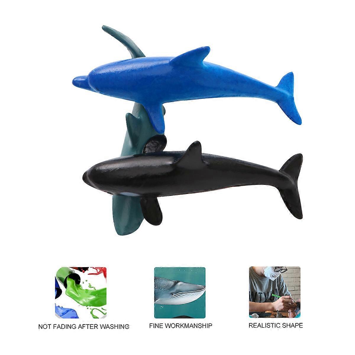 Ocean Toy Sea Animal Figures for Kids Use with 3Sets Simulation Models