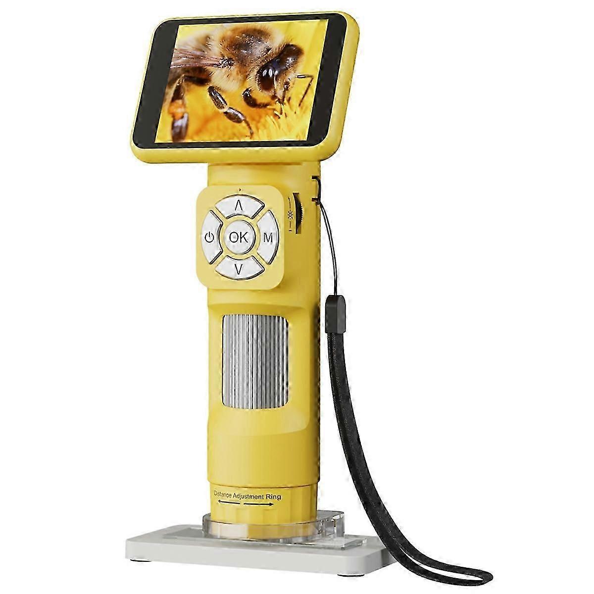 Portable USB Kids Digital Microscope 2.8 Inch Screen Yellow