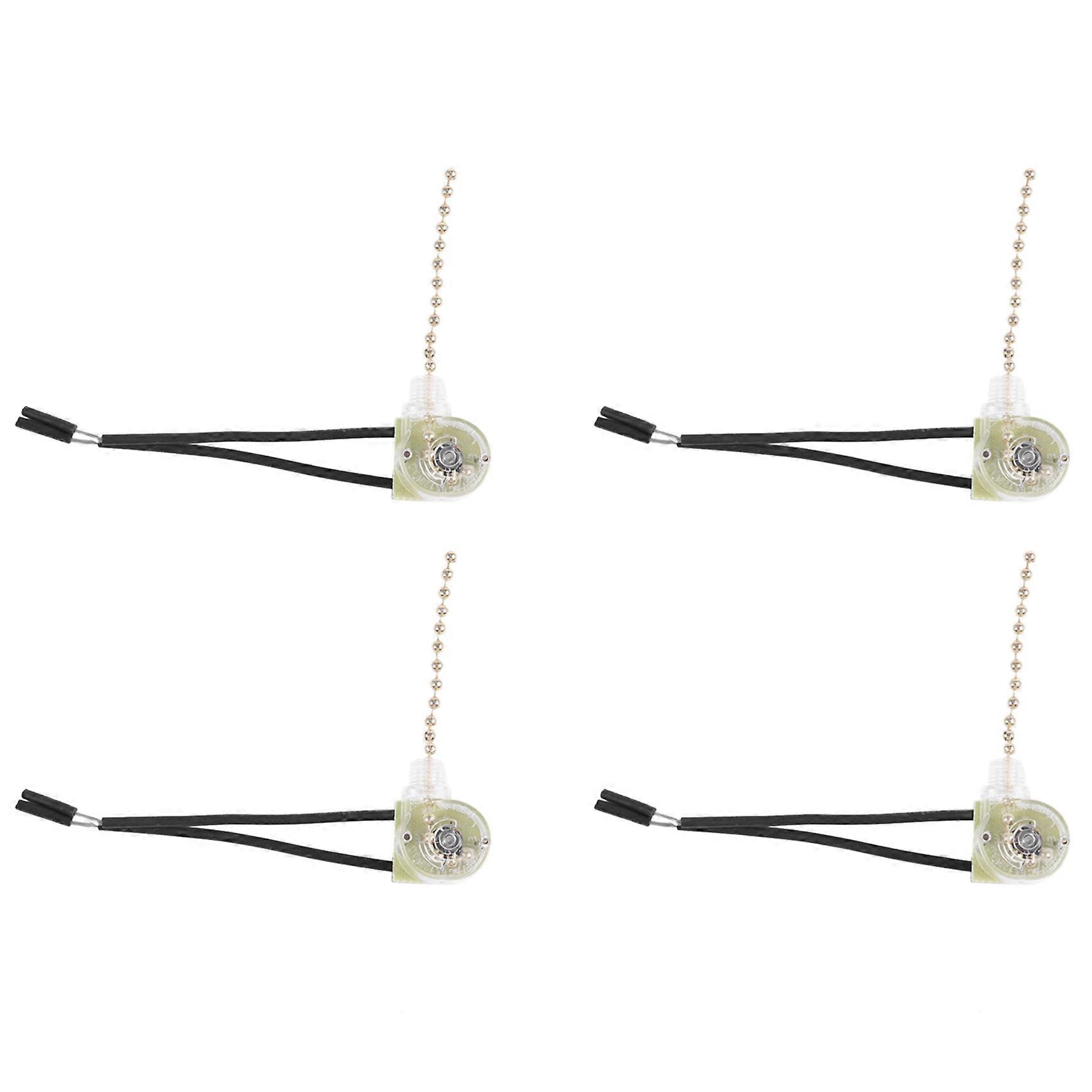 4X Lighting Ceiling Fan Light Switch W Pull Chain 3A 250VAC 6A 125VAC