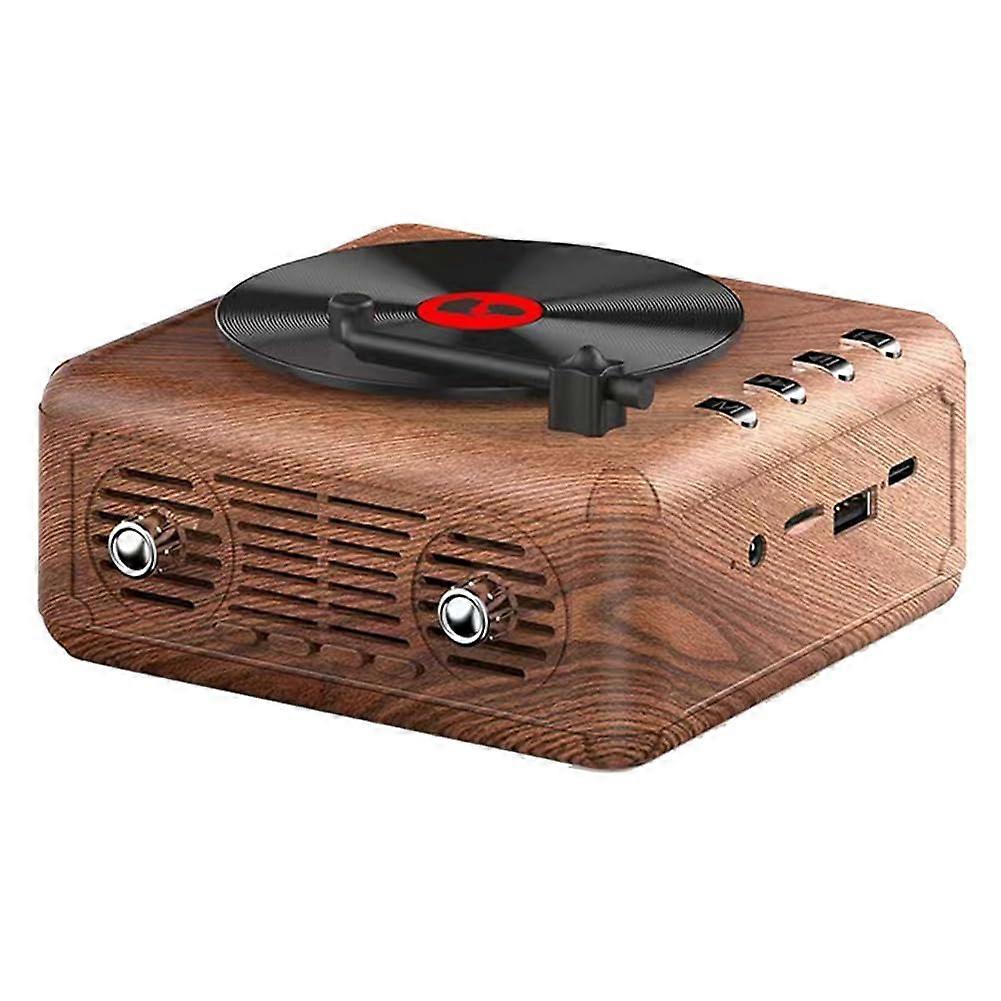 Retro Speaker Portable Bluetooth Speaker Subwoofer Sound Box Wood Grain Finish Office Outdoor Home Use Easy Install