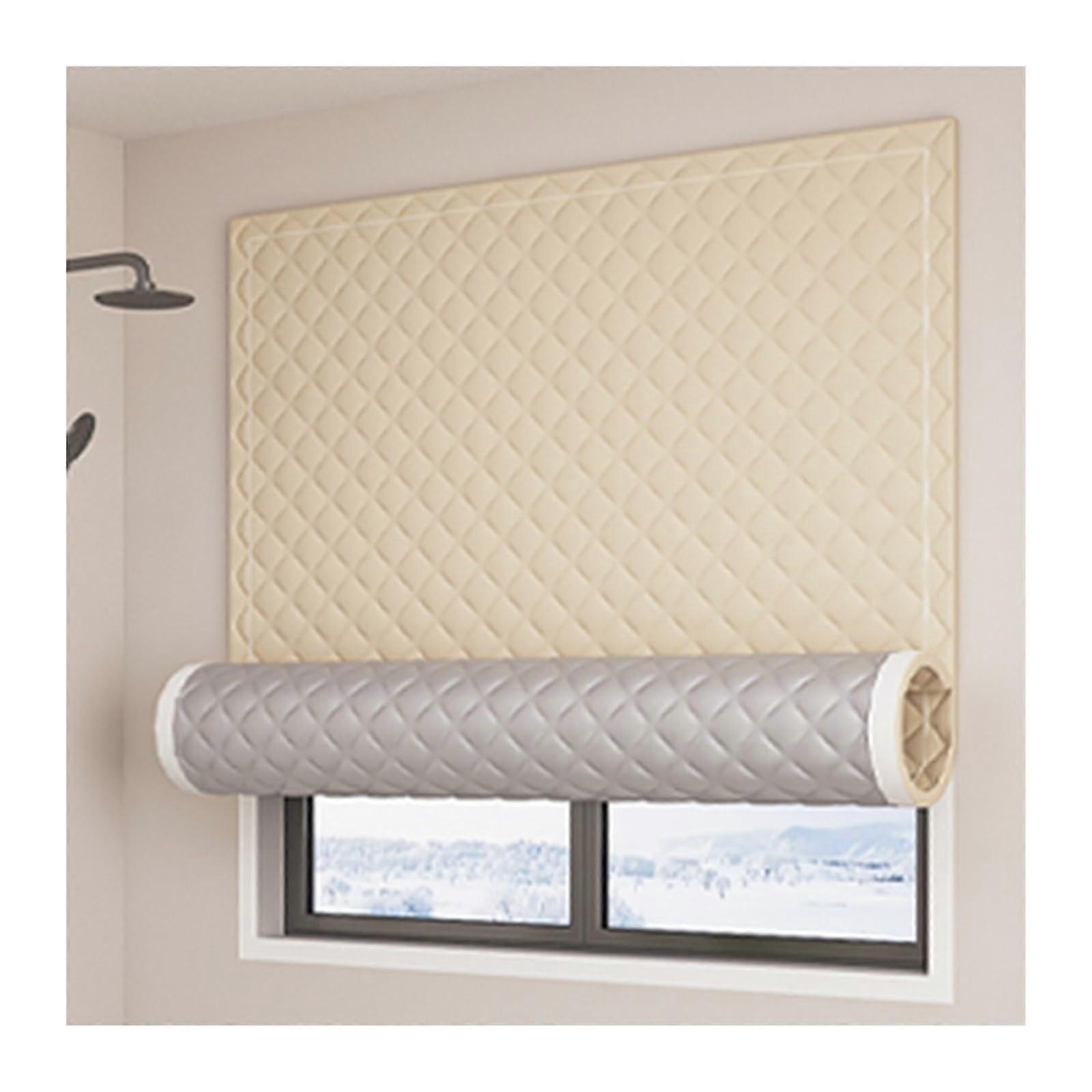 Insulated Window Cover Thermal Curtains Energy Saving Draft Blocking No Drill Reusable Winter Use