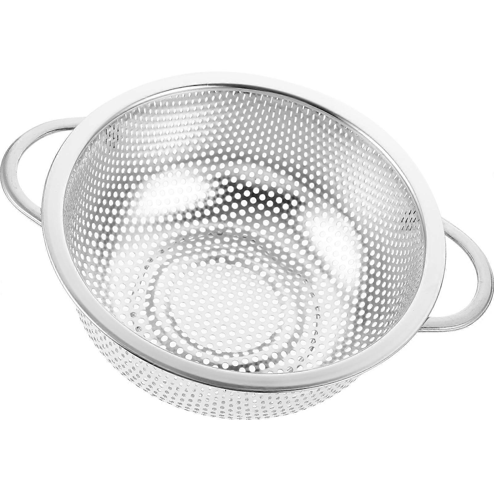 Stainless Steel Colander with Handles, MultiPurpose Kitchen Strainer Basket, 16.5cm Diameter