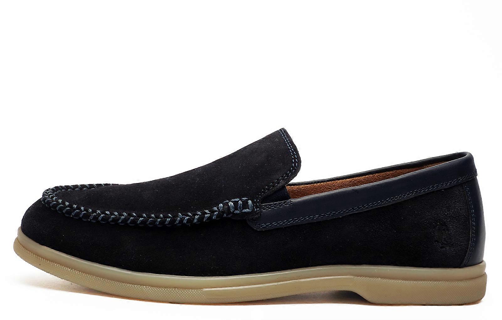 Hush Puppies Leon Leather Shoes Navy