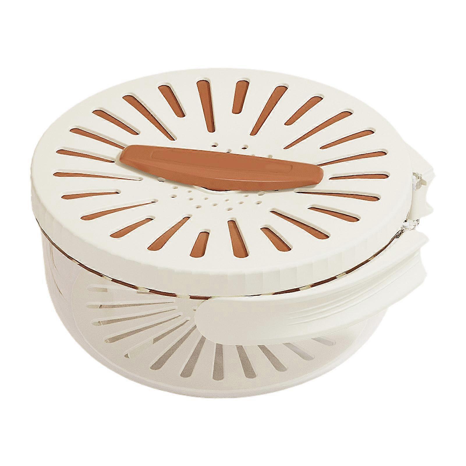 Vegetable Strainer Basket with Double Layer and Foldable Handle for Fruits and Vegetables Cleaning