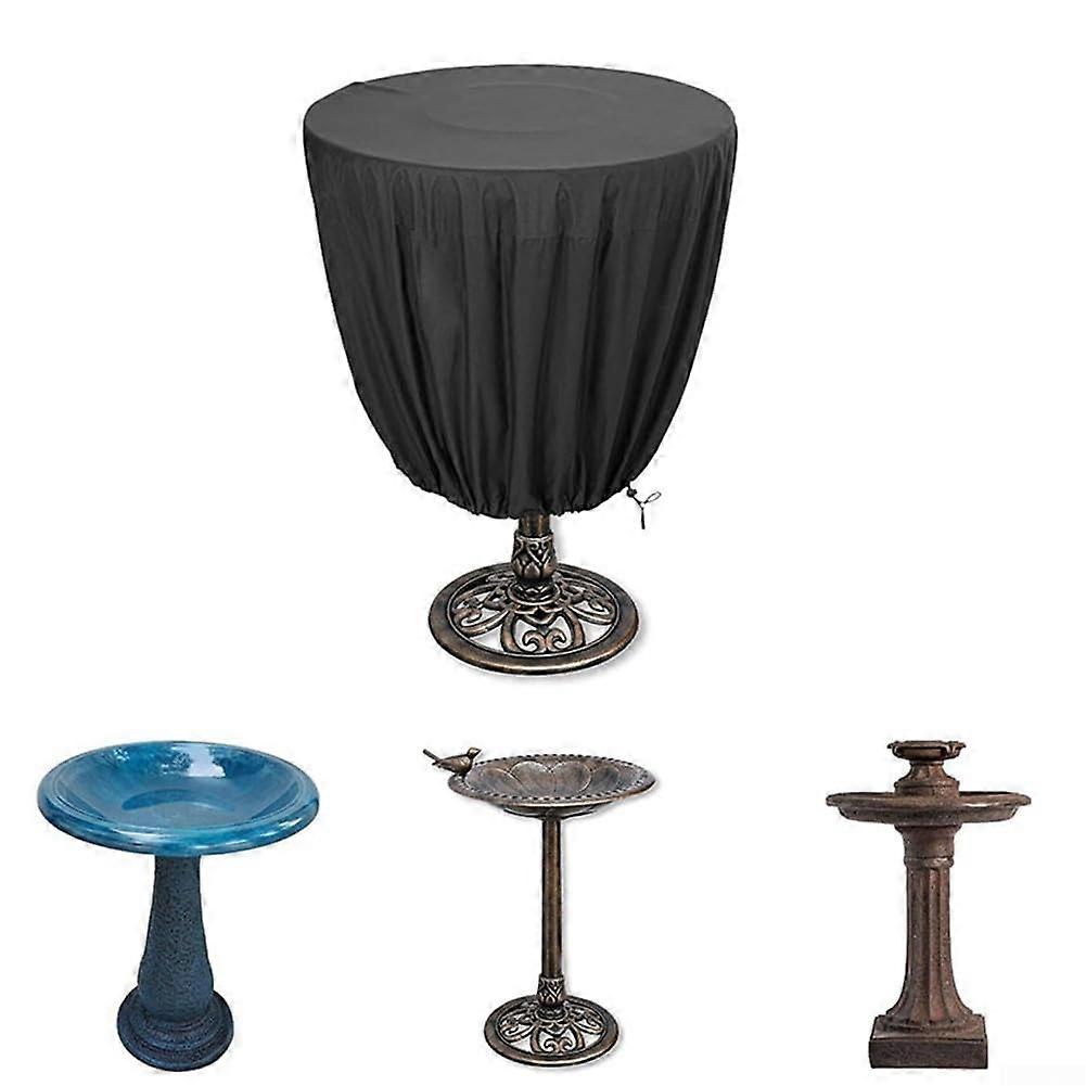 Bird Bath Cover Outdoor Weatherproof Protector with Adjustable Drawstring for Winter Small Size