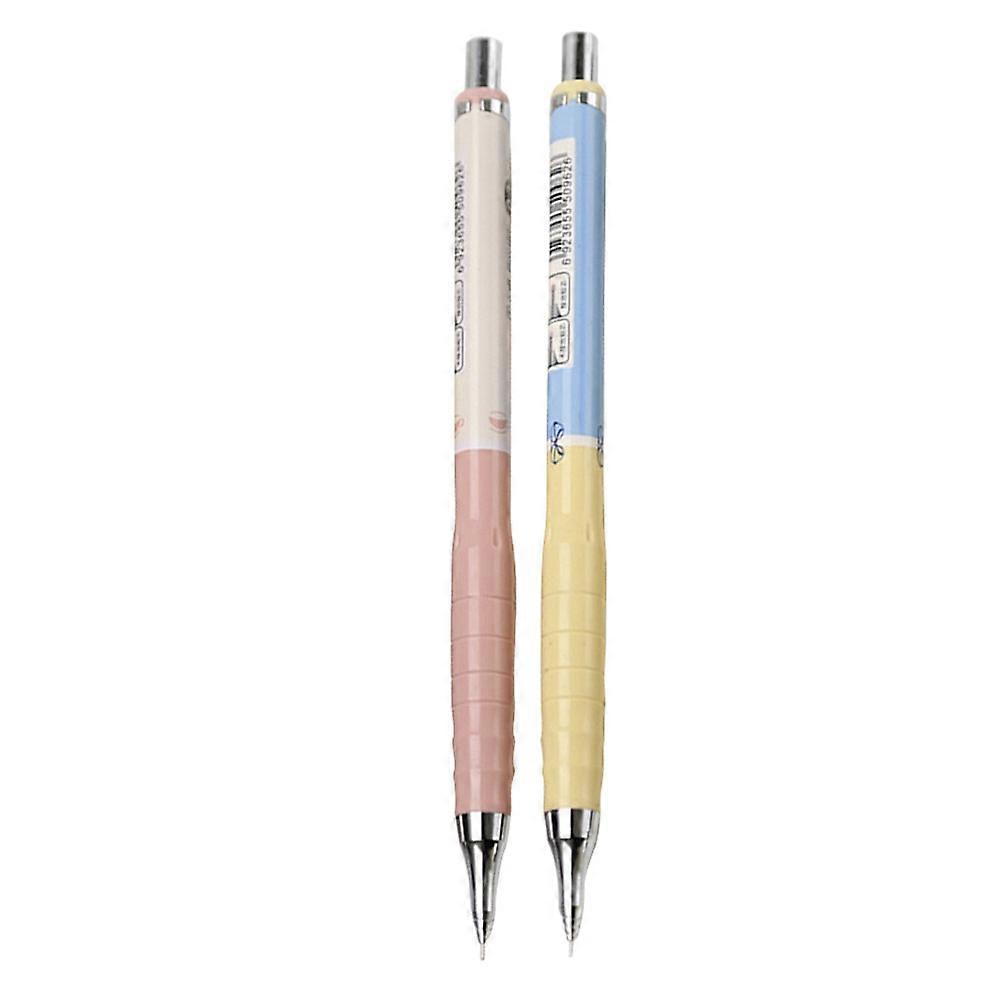 Mechanical Pencil 2Sets for Writing Use Featuring Retractable Lead and Assorted Color
