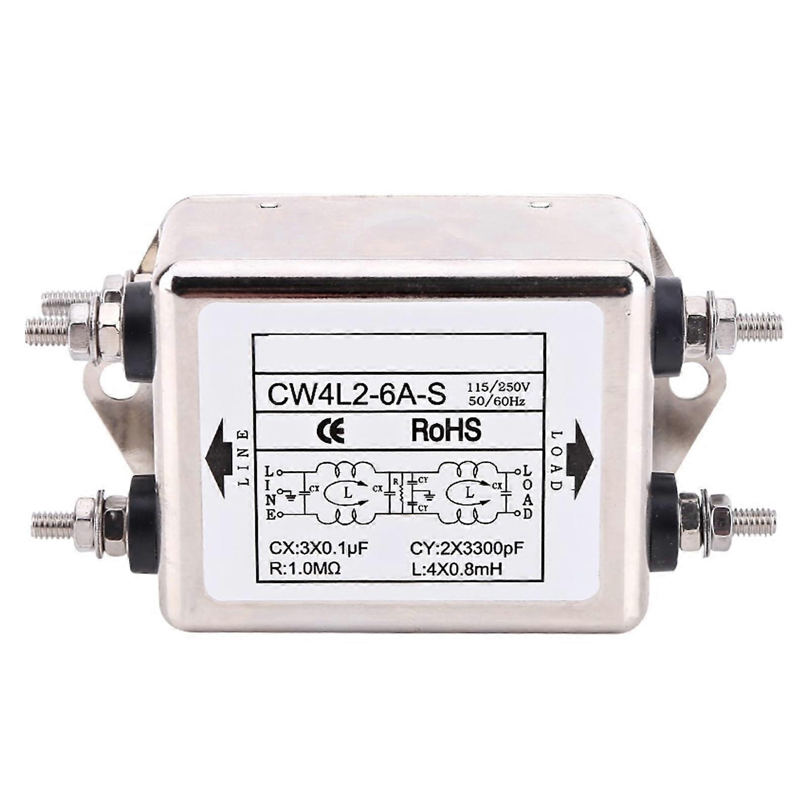 EMI Filter Single Phase 220V AC/DC Noise Suppression 3A Stable Power Output Easy Installation