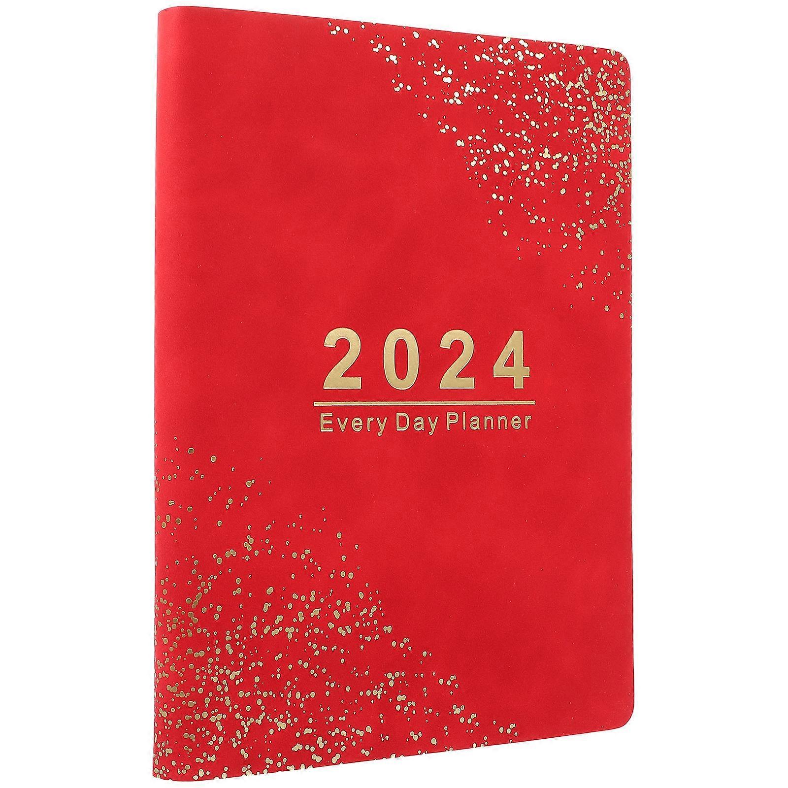 Academic Planner Daily Use Notebook 5Pcs Red for Students and Office