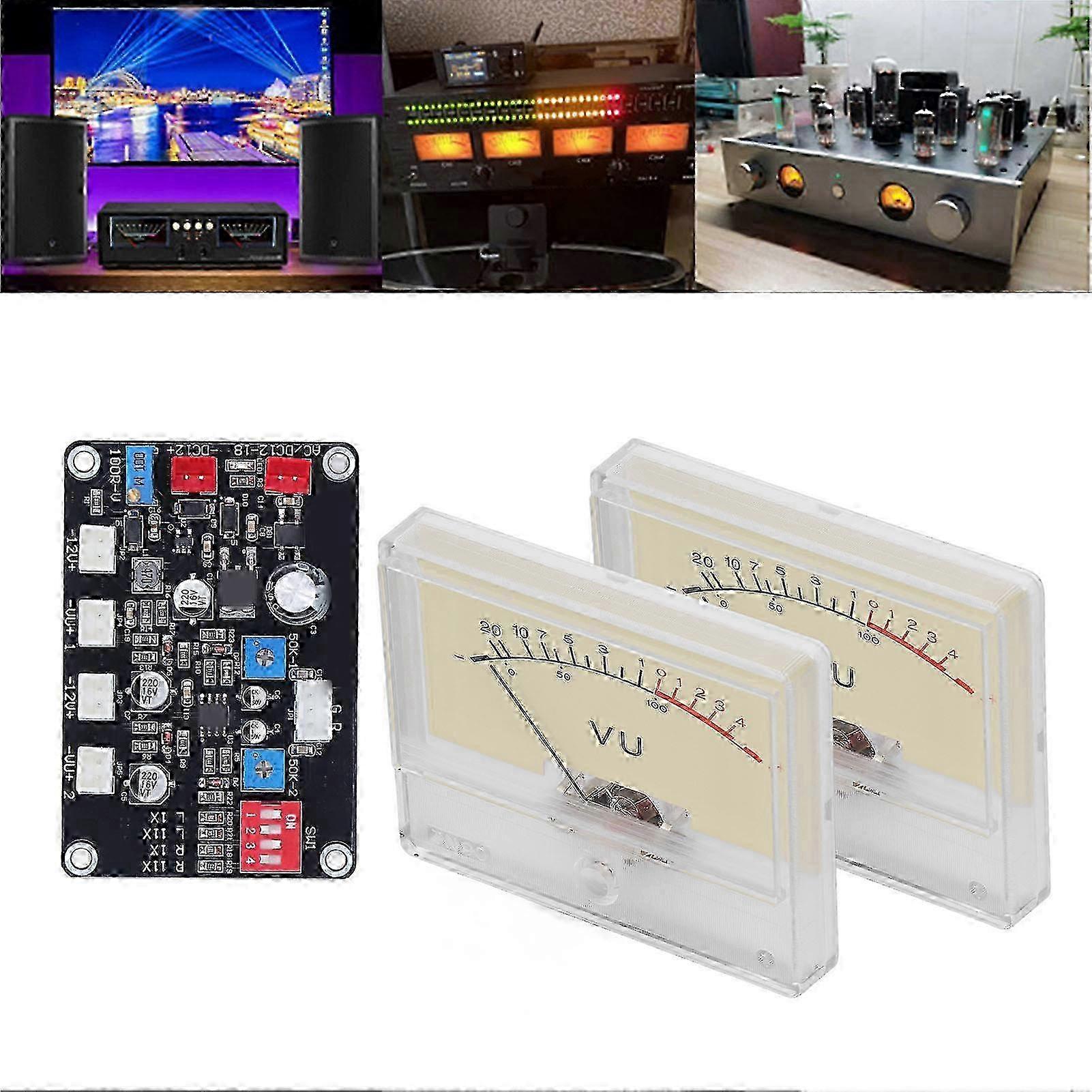 2025 High Accuracy Power Amplifier VU Meter Preamplifier Audio Level Meter with Driver Board