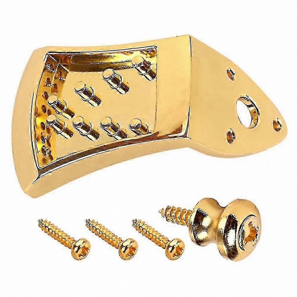 Golden Metal Triangle Mandolin Tailpiece Replacement Part for String Instruments