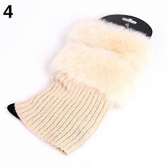Dames Herfst Winter Mode Harige Geribbelde Boot Manchetten Boot Toppers Beenwarmers