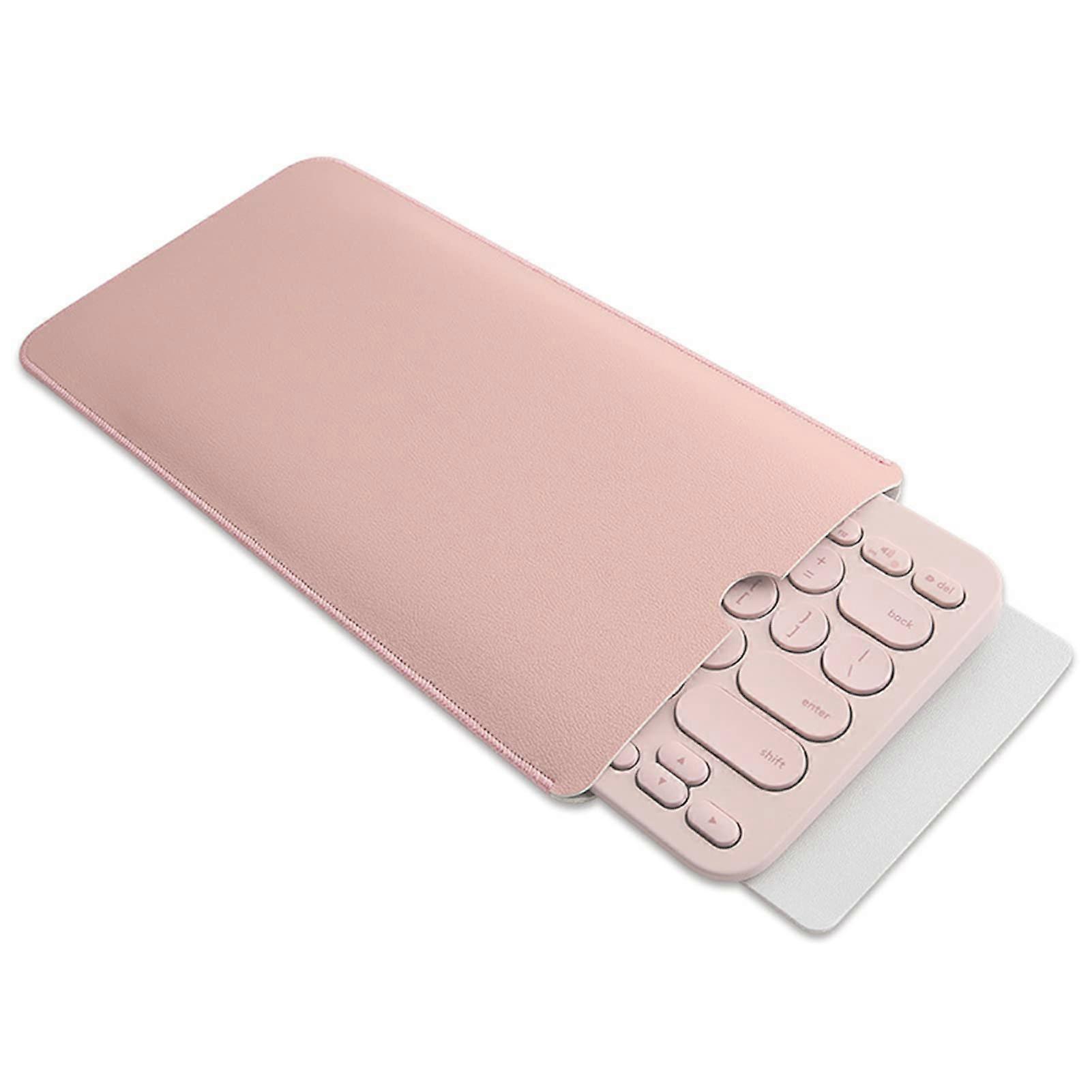 Pink Wireless Protective Cover Keyboard Case with Soft Suede Lining and Dustproof Design for Logitech K380