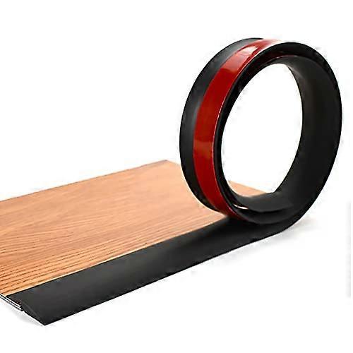 Black PVC Threshold Ramp with SelfAdhesive Backing for Smooth Carpet to Tile Transition, 3m