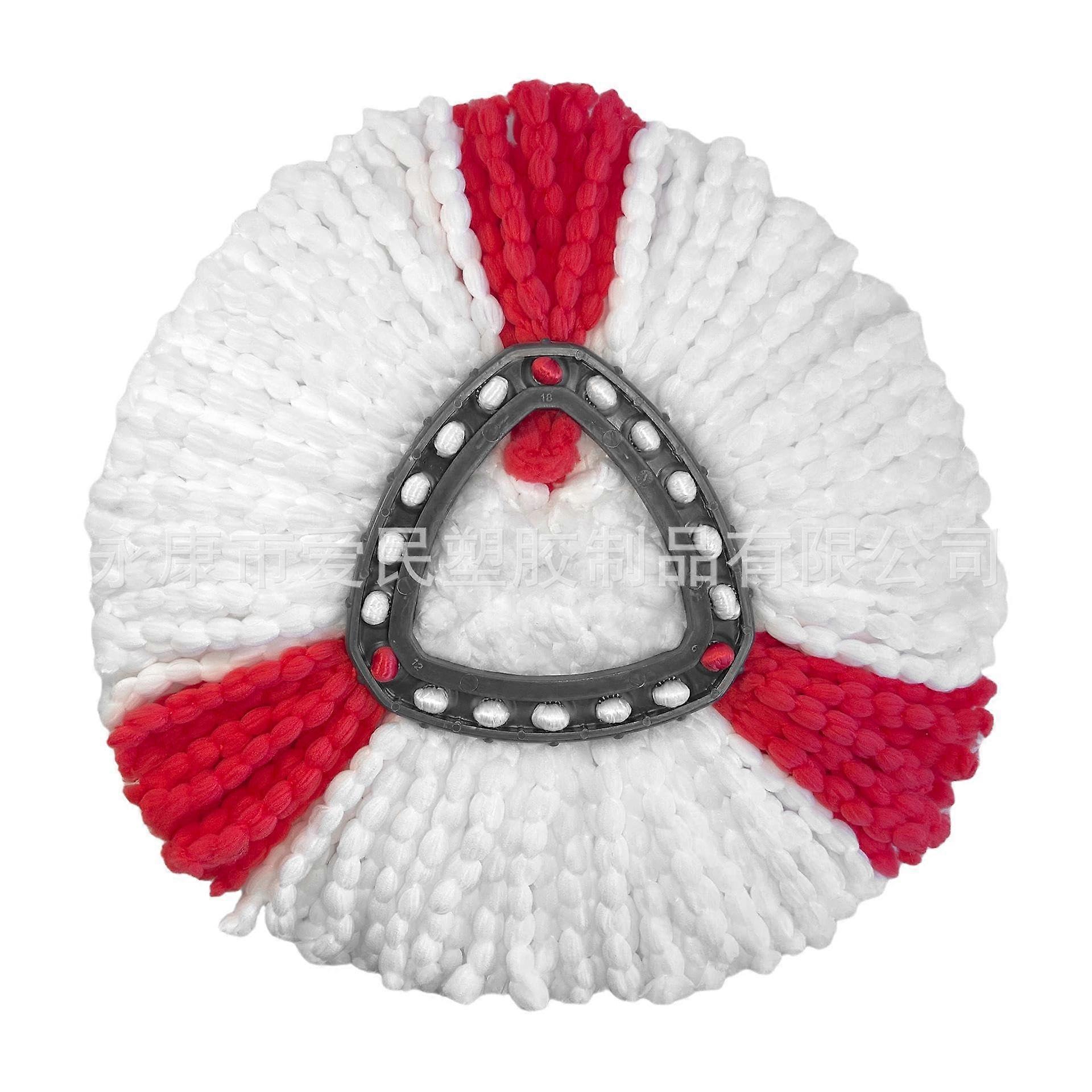 Red Microfiber Triangle Mop Head Replacement, Thickened  Absorption Single Pack