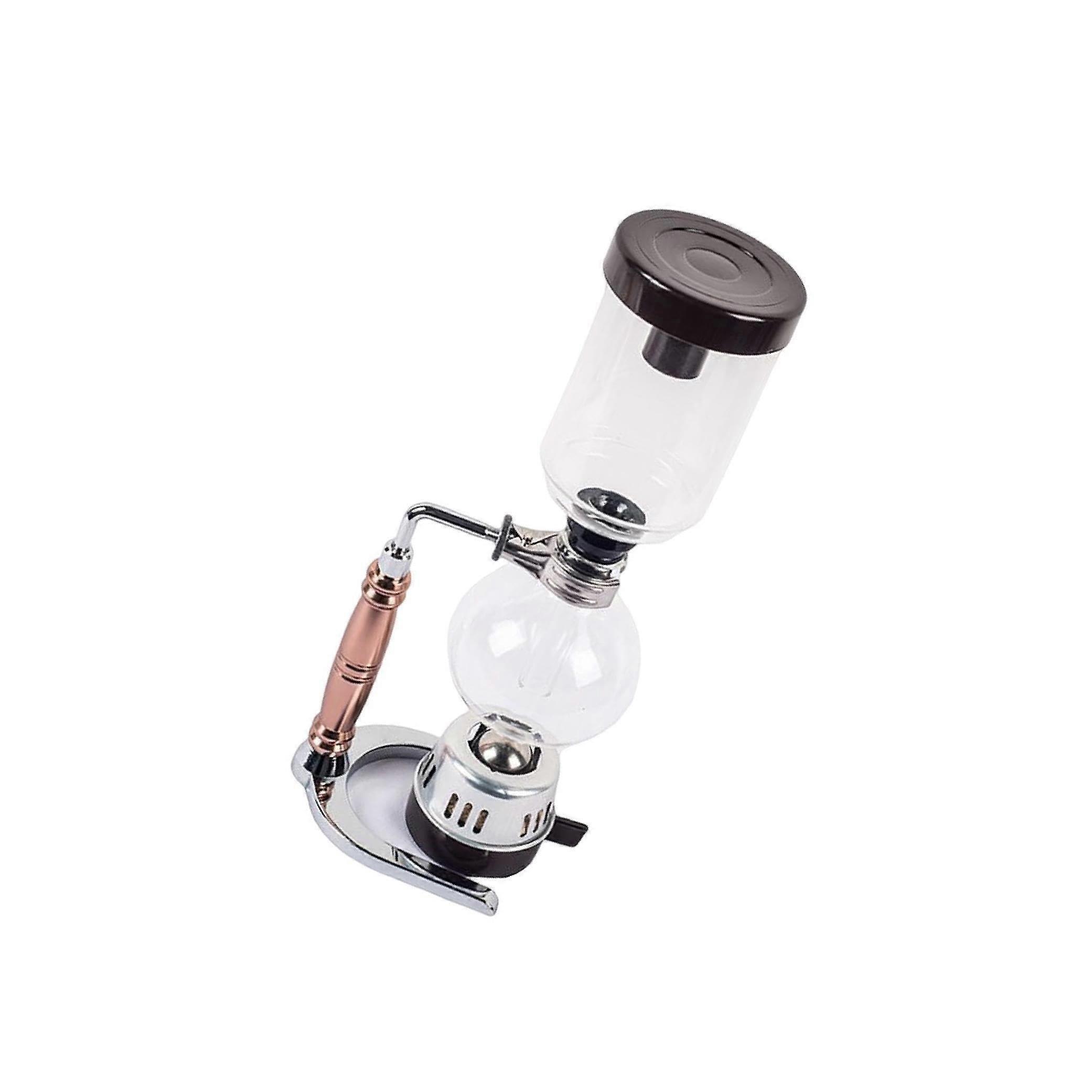 Glass Siphon Coffee Maker 360ml with Burner for Home Office Cafe, Consistent Heat Brewing