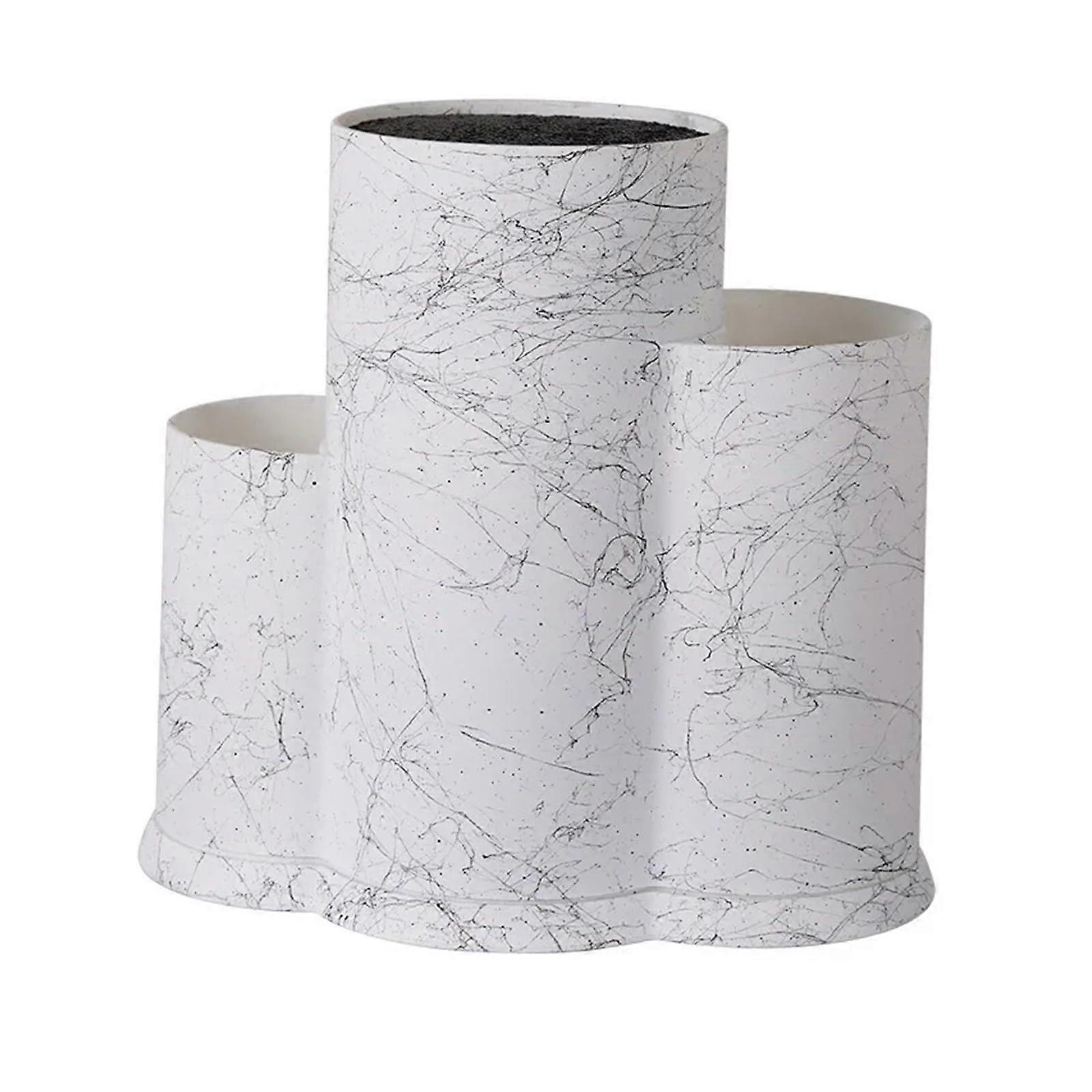 Kitchen Knife Holder with Universal Knife Compatibility, Plastic Countertop Storage Rack Block